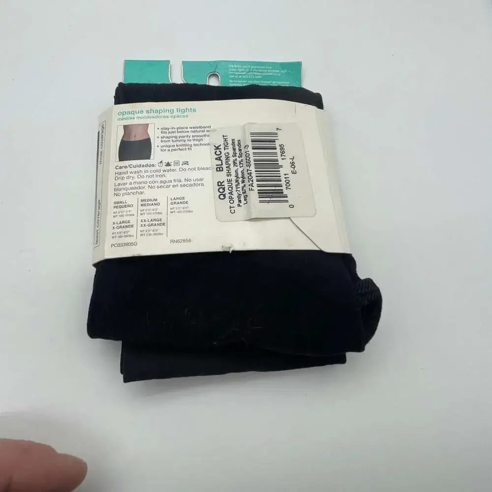 No nonsense Great Shapes Opaque‎ Shaping Tights, Black, Size L